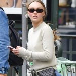 Lily Rose Depp Hard Nipples in a Nude Sweater