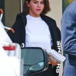 Selena Gomez Short Shorts White Shirt