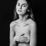 Stefanie Giesinger Topless and Covering Her Nipples By Corey Vanderploegh