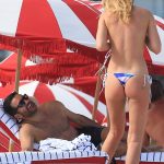 Toni Garrn and Alina Baikova topless and bikinis in miami