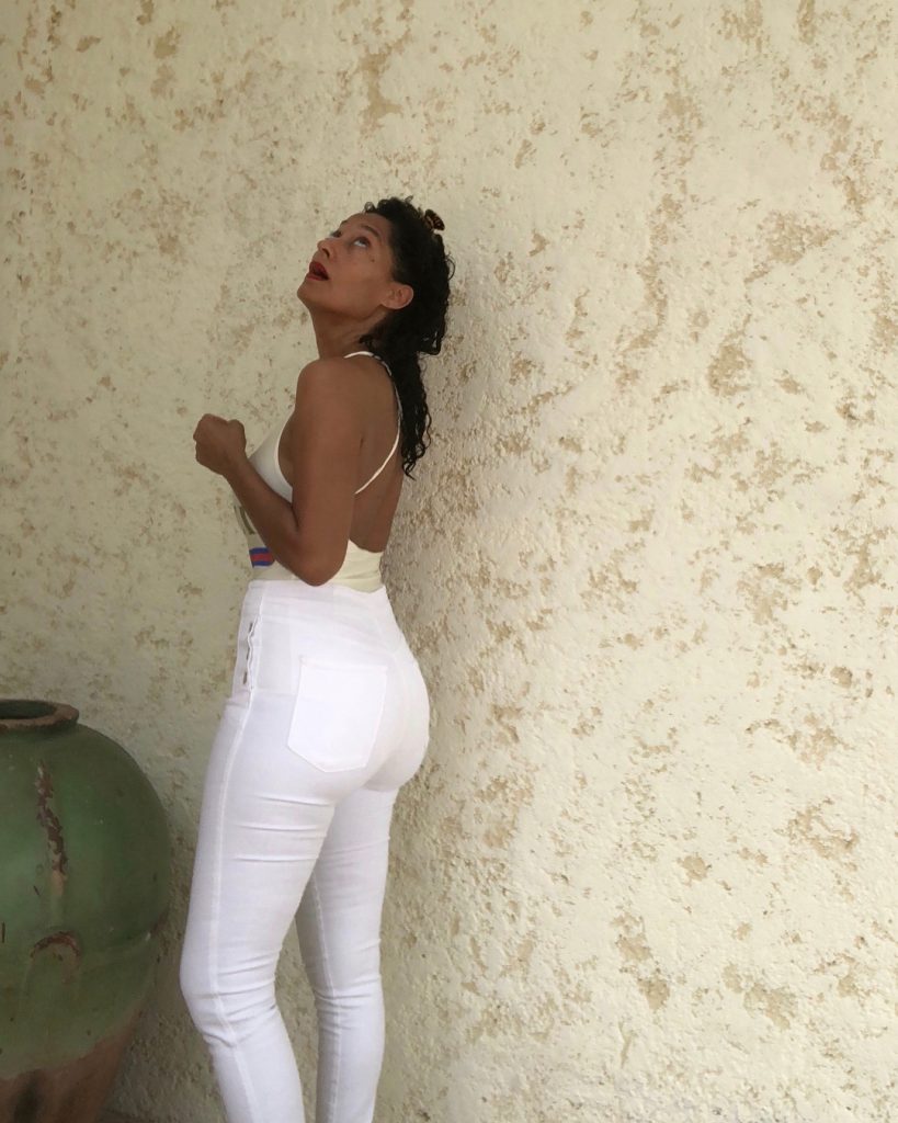 Tracee Ellis Ross Ass in Tight White Jeans