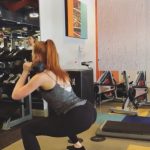 madelaine petsch booty workout in tight black leggings 1