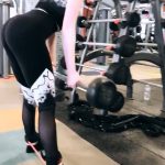 madelaine petsch booty workout in tight black leggings -20