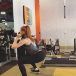 madelaine petsch booty workout in tight black leggings 5