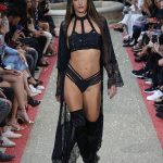 Alessandra Ambrosio Black Panties and Bra