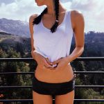 Alexis Ren Tits in a See Through White Shrit and Black Panties