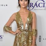 Alyson Stoner TIts Out in a Gold Dress