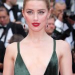 Amber Heard Tits Out in a Black Dress 10