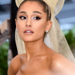 Ariana Grande Tits and Fake Tan in a Gown at the MET