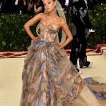 Ariana Grande Tits and Fake Tan in a Gown at the MET