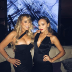 Ashley Madekwe tits out with Mariah Carey