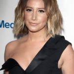 Ashley Tisdale Tits Out in a Black Dress for an Event
