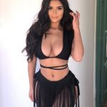 Demi Rose Big Fake Tits and Ass in Black Bikini