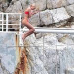 Elsa Hosk Ass in a red Thong Bikini 08