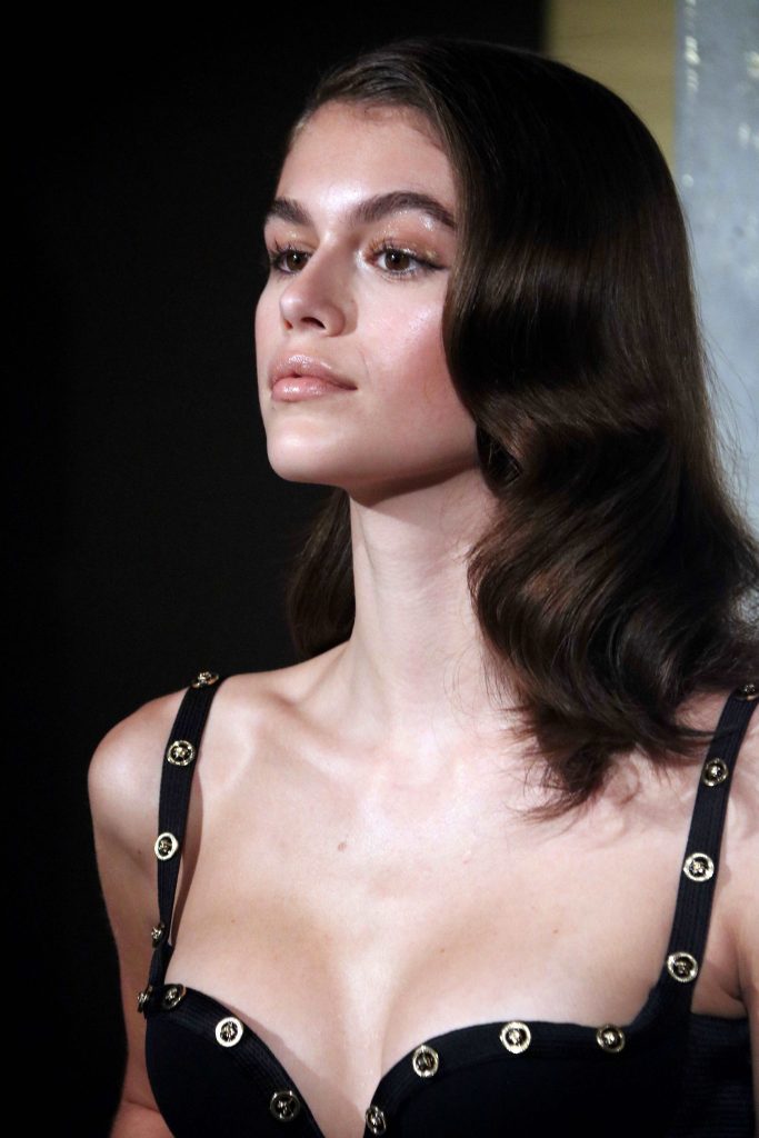 Kaia Gerber Black Dress at Chanel