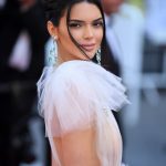 Kendall Jenner Dark Nipples in a See Through White Dress 3