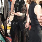 Kristen Stewart Nipples in See Through Black Dress
