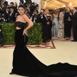 Kylie Jenner Big Fake Tits in Black Dress at the MET