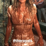 Liz Hurley Covered in Chocolate