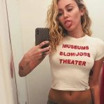 Miley Cyrus hard Nipples in Blowjob Shirt