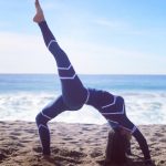 nicole scherzinger yoga in tight leggings on the beach