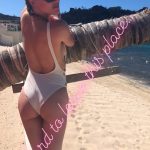 Amber Heard Ass in White Bikini