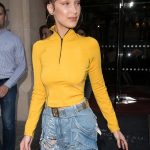 Bella Hadid Ass in Ripped Jeans