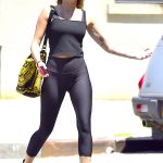 Miley Cyrus Fitness Erotica Black Leggings and Bra