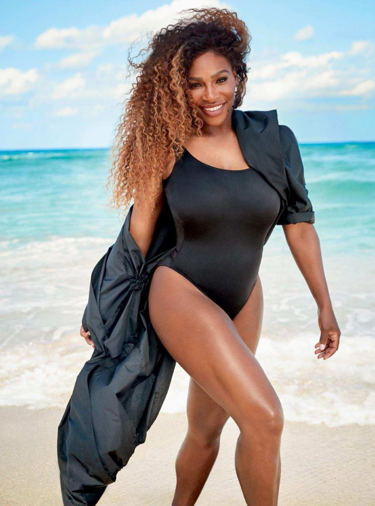 Serena Williams Black Bikini Harpers 1