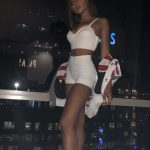 Tinashe Pussy Print in White Shorts