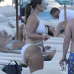 Ashley Graham Big Fat Ass in a White Bikini