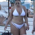 Ashley Graham Big Fat Ass in a White Bikini