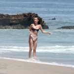 Bella Hadid Tits and Ass in White Thong Bikini