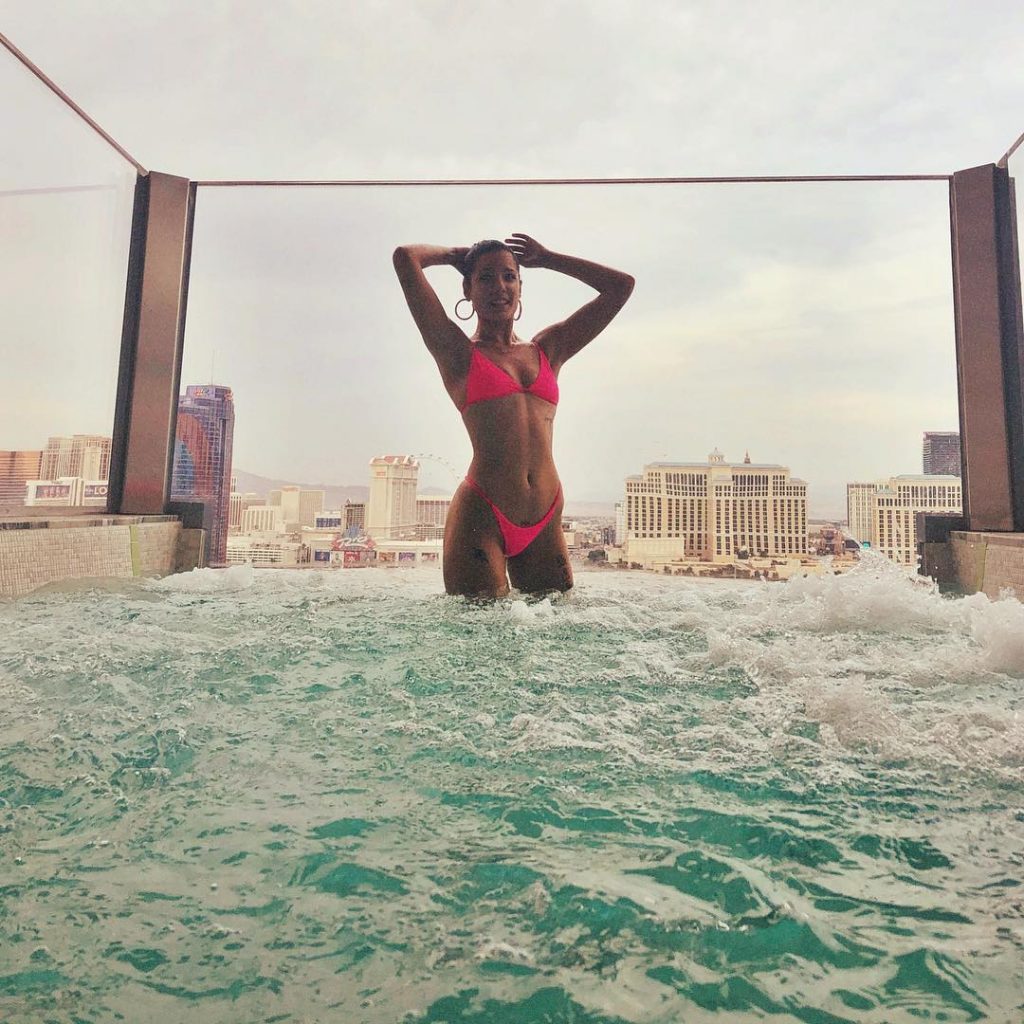 Halsey Getting Wet Pink Bikini