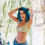 Halsey Posing in See Through Lace Bra Showing Nipples