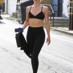 Julianne Hough Fitness Erotica in Black Bra Black Tight Leggings
