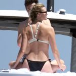 Karli Kloss White Wet Tight Bikini