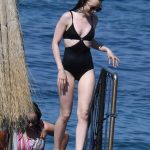 Lily Collins Tight Wet Bikini