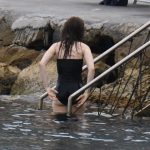 Lily Collins Tight Wet Bikini