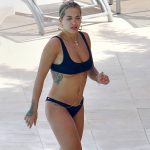 Rita Ora Ass and Tits in Black Bikini