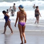 Ali Larter Tits Ass Pussy Print Purple Bikini Getting Wet