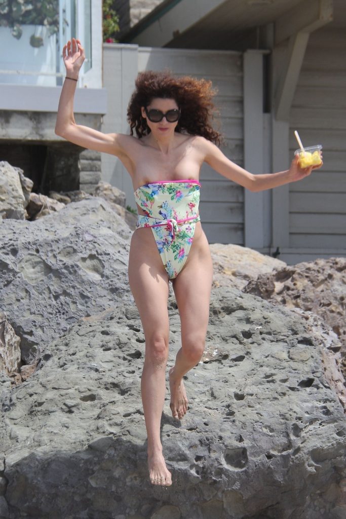 Blanca Blanco Nip Slip Spreading her Legs in Bikini
