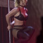Britney Spears Hot Fishnets and Black Thong Strip Tease