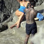 Charlotte McKinney Ass and Tits in Black Bikini in Capri