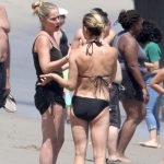 Christina Applegate Black Tight Wet Bikini Swimming