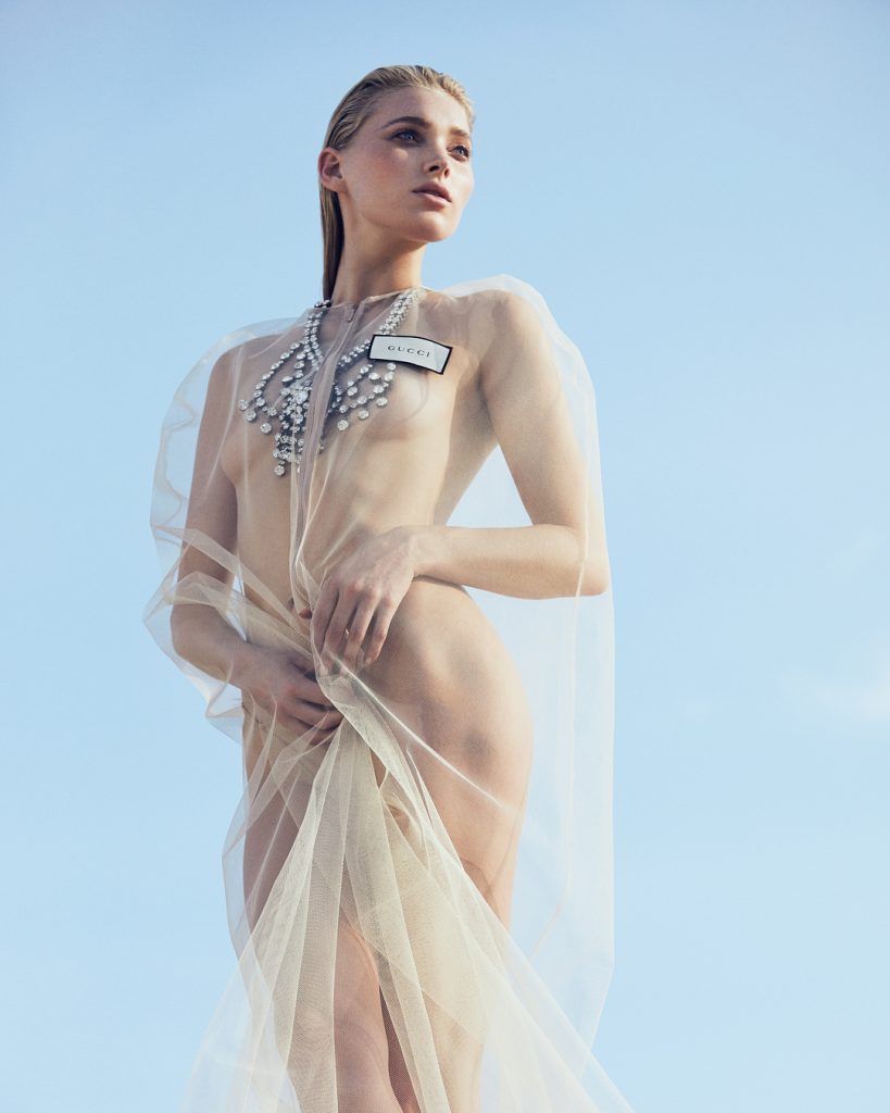 Elsa Hosk Slutty Naked Sheer Dress Fashion Photoshoot