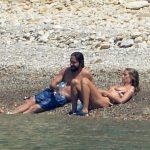 Heidi Klum Topless on a Beach in a Bikini 2