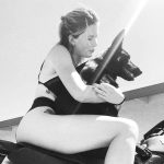 Ireland Baldwin Ass Bikini Riding a Motorcycle 1