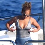Jennifer Lopez Hard Nipples and Ass in Leggings on a Yacht
