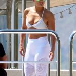 Jennifer Lopez Slutty TIts White Bikini